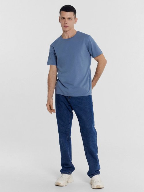 Футболка мужская в синем цвете, фото 3 из 5