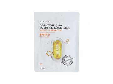 Мила акции Бобруйск - Маска для лица LEBELAGE Coenzyme Q-10 Solution Mask Pack с убихиноном (коэнзим Q10) тканевая, 25 г