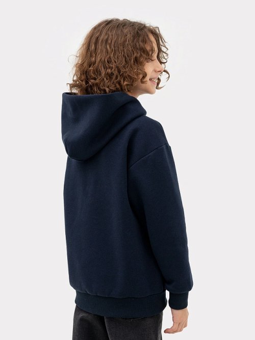 Худи для мальчиков в синем цвете с печатью, фото 5 из 8