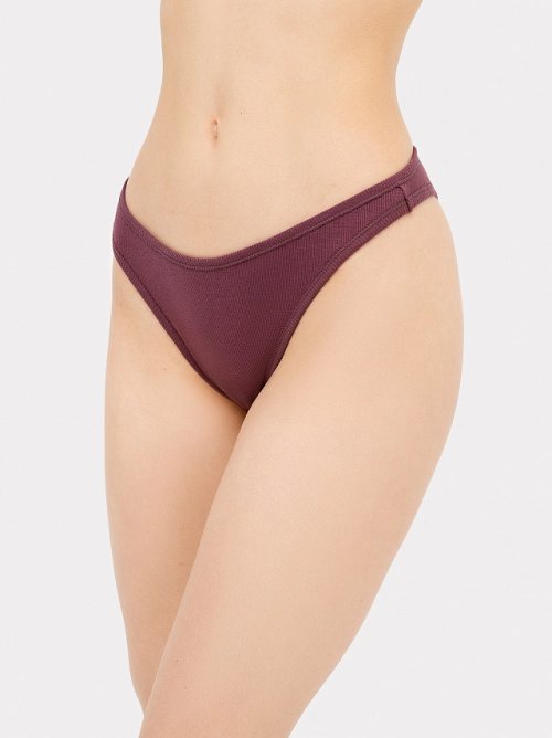 Трусы женские бразилиана в коричневом цвете, фото 2 из 18