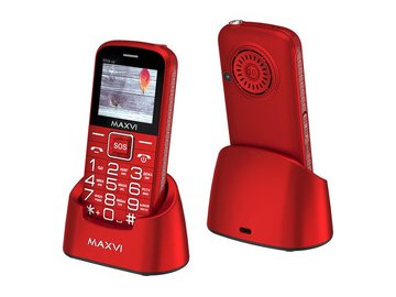 Кнопочный телефон Maxvi B5ds up (красный) на акции в магазинах 5 элемент