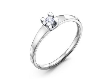 Кольцо помолвочное RoseGrace, белое золото 585 проба, вставка бриллиант