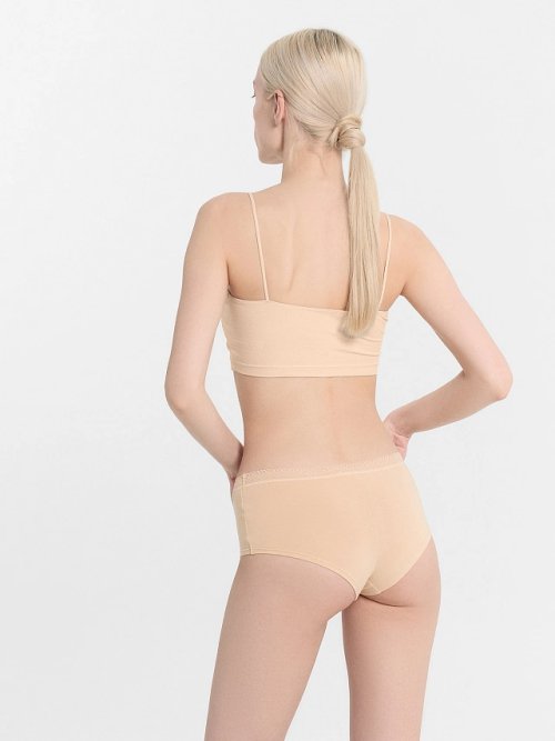 Трусы женские шорты в бежевом цвете, фото 6 из 8