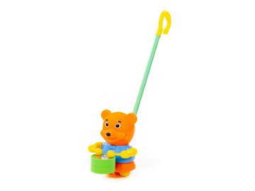 Игрушка-каталка Полесье Медвежонок с ручкой 96654
