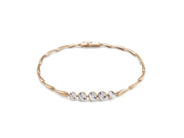 Браслет декоративный RoseGrace, красное золото 585 проба, вставка бриллиант
