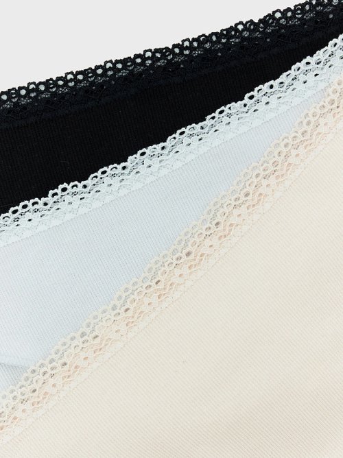 Трусы женские слипы мультипак (3 шт.) в серебристо-розовом цвете, фото 9 из 27