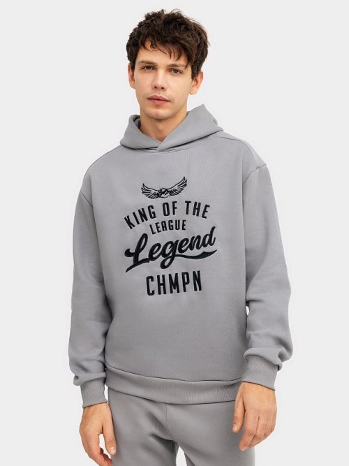 Худи мужское серое, фото 1 из 10
