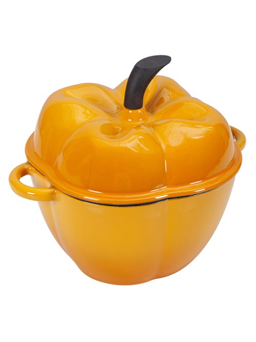 Кокот чугунный эмалированный Paprika yellow 2L, фото 6 из 12