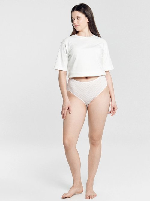 Трусы женские макси белые с мелким узором, фото 5 из 9