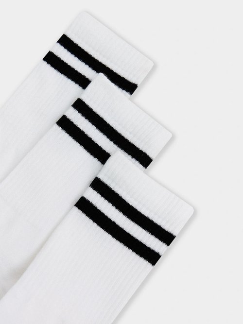 Носки женские белые высокие в наборе, 3 пары, фото 6 из 6