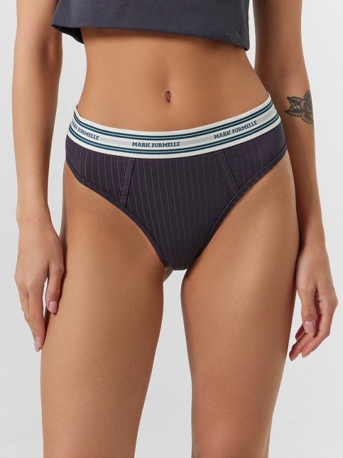 Трусы женские бразилиана мультипак (3 шт.) в сером цвете, фото 2 из 30