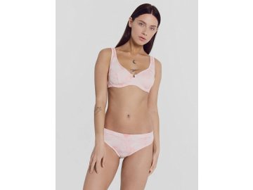 Трусы женские слипы розовые в технике тай-дай