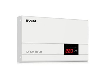 Стабилизатор напряжения SVEN AVR SLIM-500 LCD