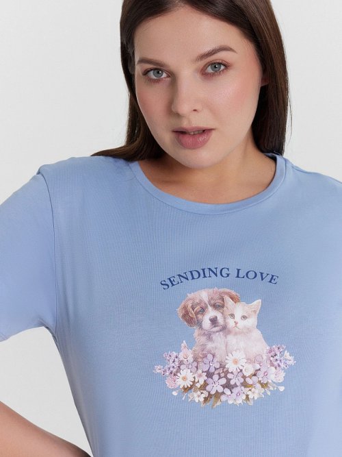 Пижама женская с принтом "sending love", фото 5 из 16
