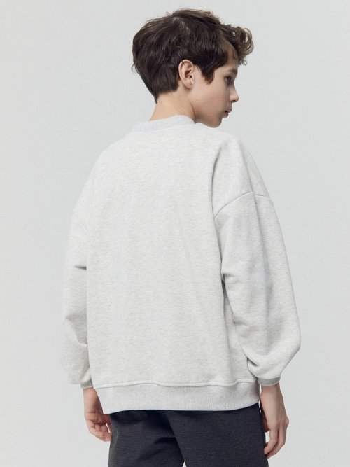 Толстовка для мальчика в сером цвете с печатью, фото 5 из 5