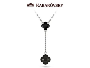 Колье KABAROVSKY, серебро 925 проба, вставка агат 7 Карат