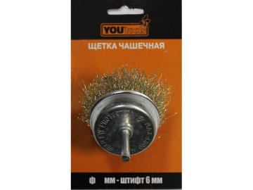 Щетка чаш. провол. ф 50мм-штифт6мм (д/дрели,волн.пров) J-9003 YOURTOOLS