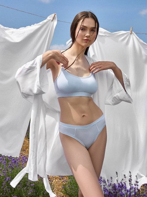 Трусы женские классические в голубом цвете, фото 1 из 8