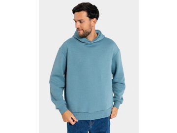 Худи мужское в синем оттенке с печатью Марк Формель