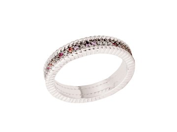 Кольцо дорожка, серебро 925 проба, вставка фианит