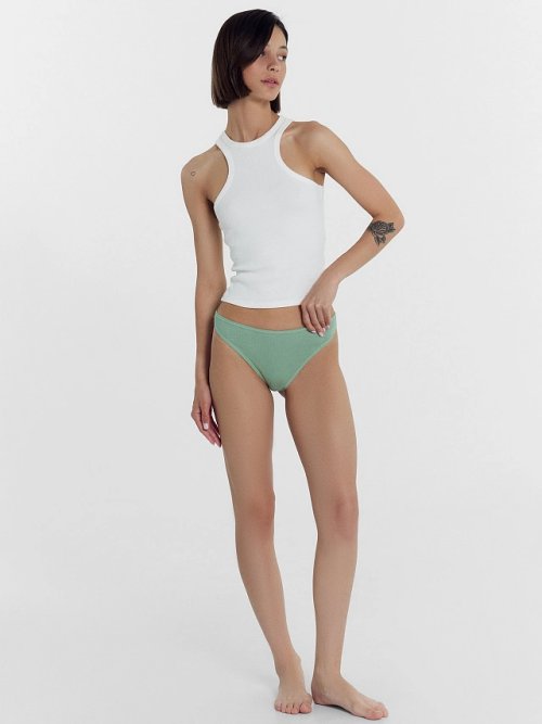 Трусы женские бразилиана в зеленом цвете, фото 3 из 6