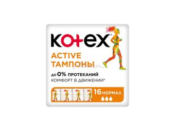 Тампоны женские гигиенические KOTEX Active Normal, 16 шт