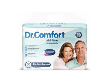 Подгузники для взрослых Dr.Comfort Adult Diaper Jumbo pack Medium-30 30шт