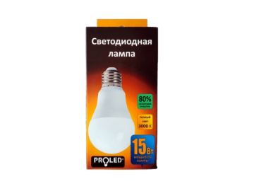Лампа светодиодная Proled A65 15W 3000K E27