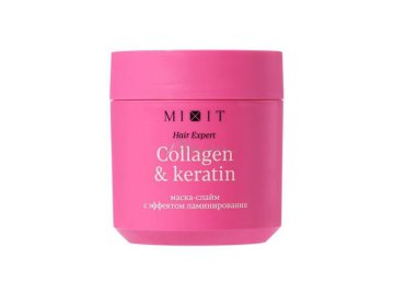 Маска для волос MIXIT ламинирующая с коллагеном и кератином Hair Expert Collagen&Keratin, 400 мл