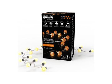Новогодняя гирлянда Gauss Solar GS034