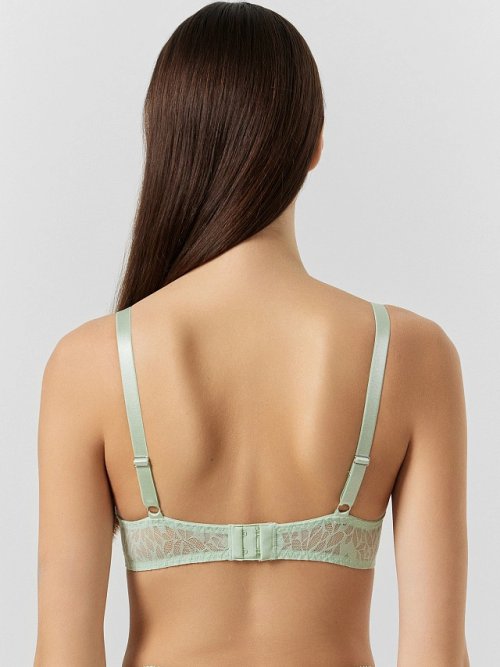 Бюстгальтер женский мятный с кружевом, фото 3 из 24
