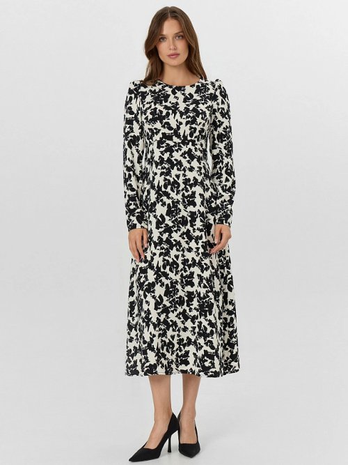 Платье женское бежевое с принтом, фото 2 из 6