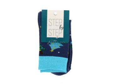 Носки мужские STEP by STEP, размер 25-27, цвет Елка джинс, арт. НМ 9040-40