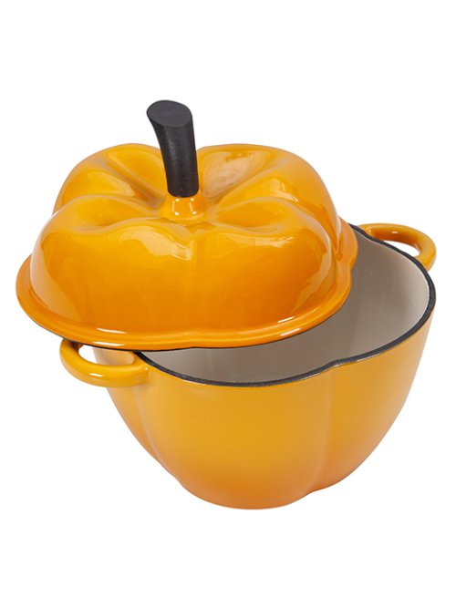Кокот чугунный эмалированный Paprika yellow 2L, фото 9 из 12