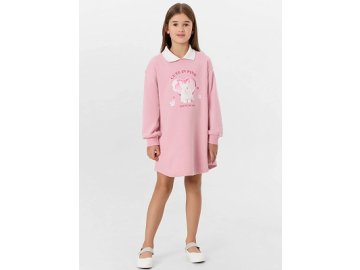 Платье для девочек розовое с надписью "Cute in pink"