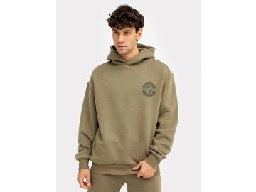 Худи мужское в оливковом цвете с печатью Марк Формель