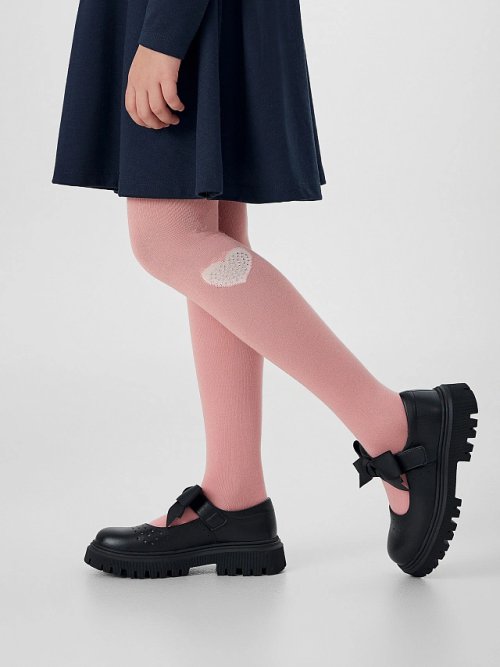 Колготки детские розовые с сердечком, фото 1 из 20