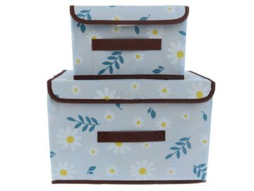 Комплект органайзеров для хранения вещей, цвет голубой 25 х 19 х 16 см, 36 х 23 х 24 см, 2 шт, арт. SLW-KKOP-224
