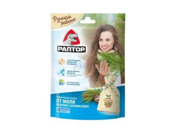 Мешочек от моли РАПТОР с запахом кедра, 1 шт