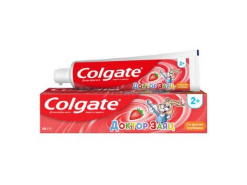 Паста зубная COLGATE Доктор Заяц детская гелевая со вкусом клубники, 50 мл