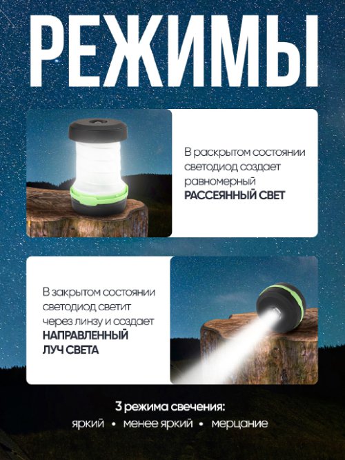 Фонарь для кемпинга на батарейках BCL-1, фото 3 из 14