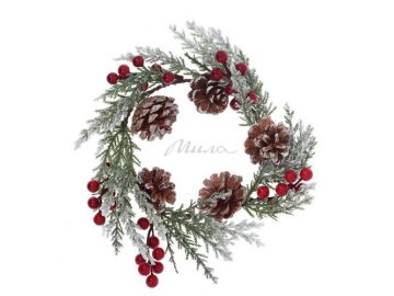 Украшение новогоднее Венок новогодний 25 см, арт. 7012307155