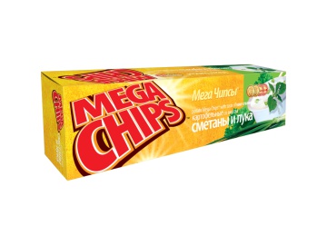 Чипсы "MEGA CHIPS"(смет.,лук) 100г в Жодино Евроопт