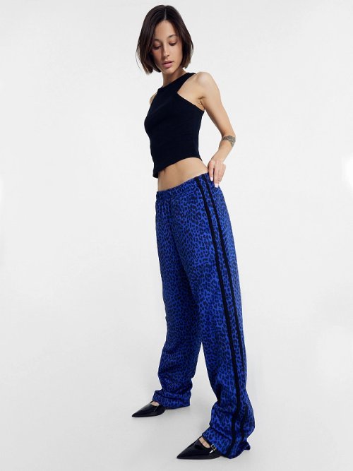 Брюки женские синие с леопардовым принтом, фото 2 из 7