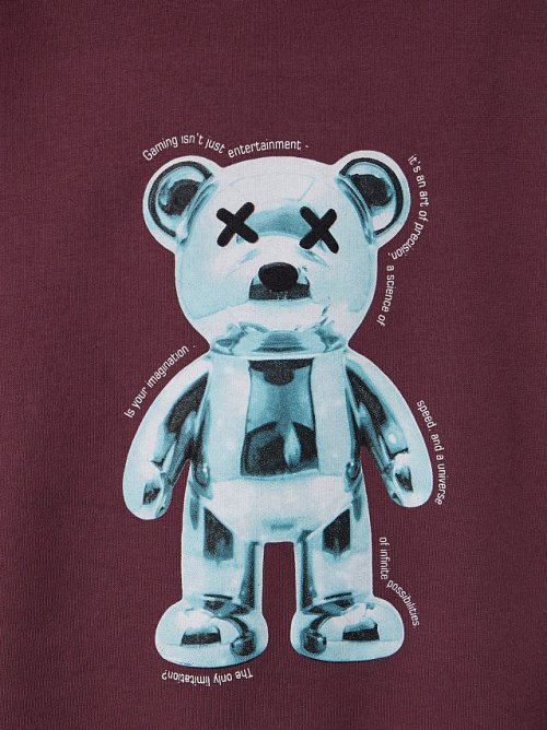 Теплый свитшот для мальчиков коричневый с начесом, фото 5 из 8