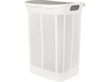 Корзина для белья Keeplex Ajur с откидной крышкой 35л 43х34х45см белое облако