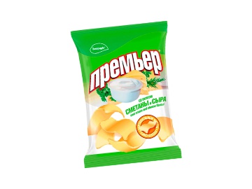 Чипсы Премьер со вкусом сметаны и сыра 70 г в Жлобине Санта
