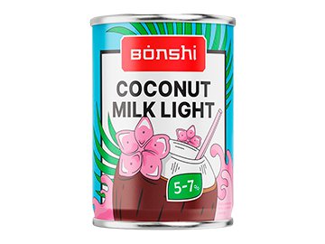 Молоко кокосовое Bonshi Light 5-7% 400 г в магазинах 