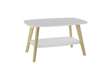 Журнальный столик Barrin, белый/дуб янтарный