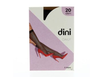 Гольфы женские DINI Daily 20 den, цвет Nero, 2 пары Мила